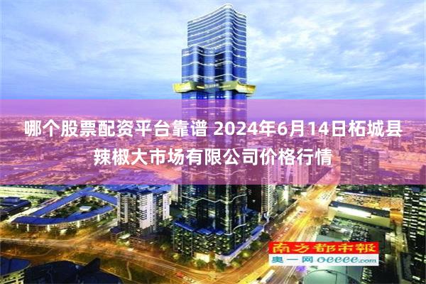 哪个股票配资平台靠谱 2024年6月14日柘城县辣椒大市场有限公司价格行情