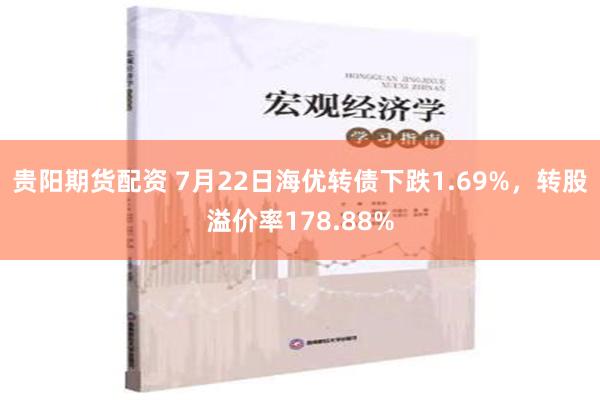 贵阳期货配资 7月22日海优转债下跌1.69%，转股溢价率178.88%