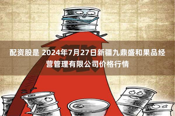 配资股是 2024年7月27日新疆九鼎盛和果品经营管理有限公司价格行情