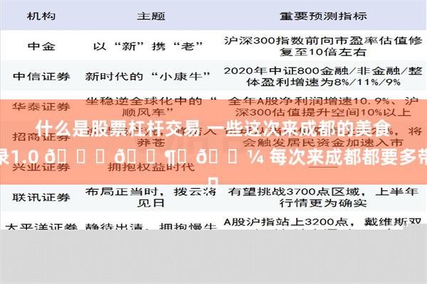 什么是股票杠杆交易 一些这次来成都的美食记录1.0 📝🌶️🐼 每次来成都都要多带几