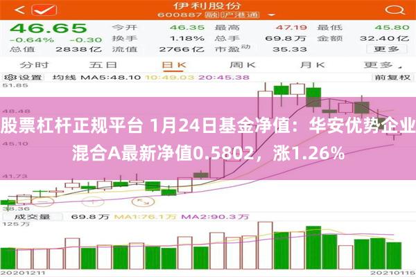 股票杠杆正规平台 1月24日基金净值：华安优势企业混合A最新净值0.5802，涨1.26%