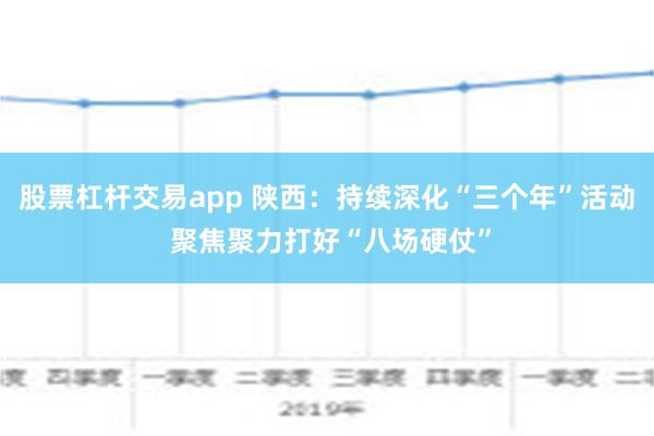 股票杠杆交易app 陕西：持续深化“三个年”活动 聚焦聚力打好“八场硬仗”